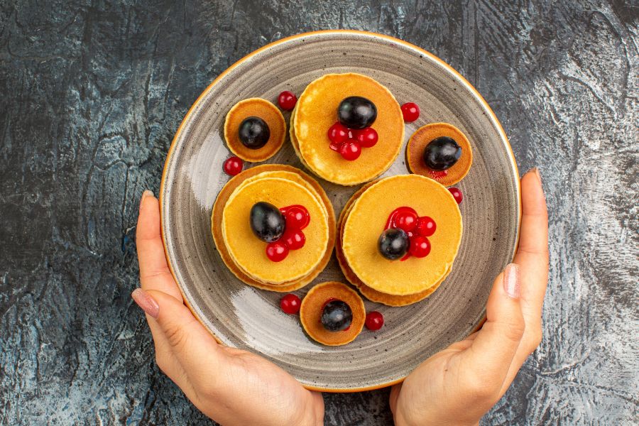 Acai Gerstengras Pancake mit Superfood